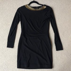 RiverIsland embellished open-back longsleeve dress